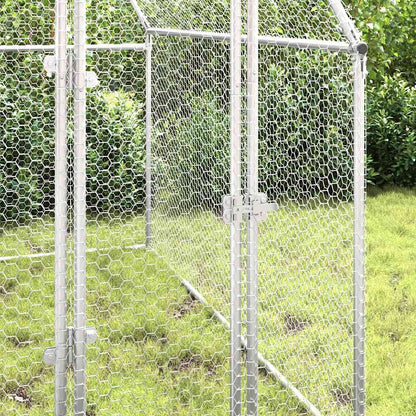 Walk-In Chicken Cage Galvanised Steel 200x100x190cm | HomeAndLiving
