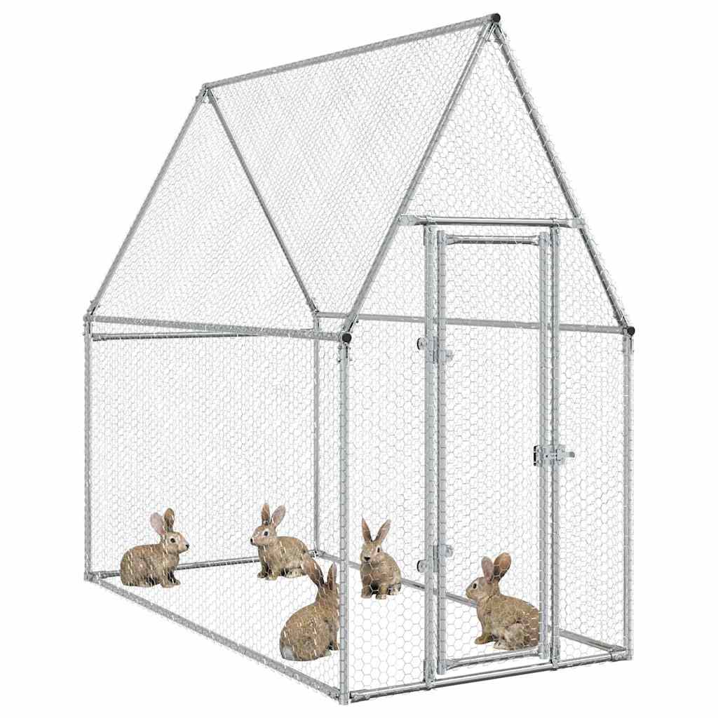 Walk-In Chicken Cage Galvanised Steel 200x100x190cm | HomeAndLiving