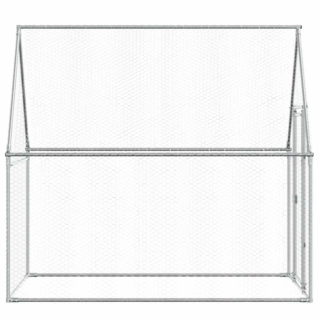 Walk-In Chicken Cage Galvanised Steel 200x100x190cm | HomeAndLiving