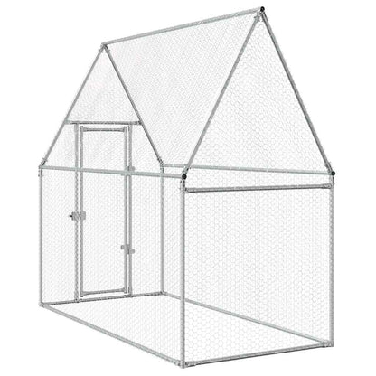 Walk-In Chicken Cage Galvanised Steel 200x100x190cm | HomeAndLiving