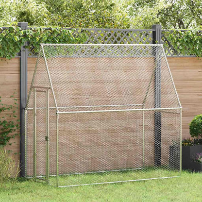 Walk-In Chicken Cage Galvanised Steel 200x100x190cm | HomeAndLiving