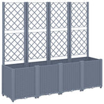 Garden Planter with Trellis - Grey