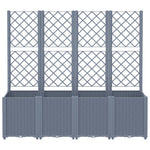 Garden Planter with Trellis - Grey