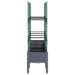Garden Planter with Trellis Grey PP