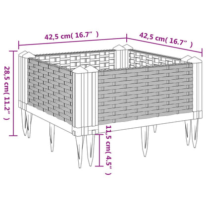 Garden Planter with Pegs