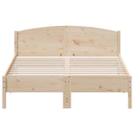 Bed Frame with Headboard Solid Wood Pine