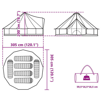 6 Person Tipi Tent Waterproof Family Camping | HomeAndLiving