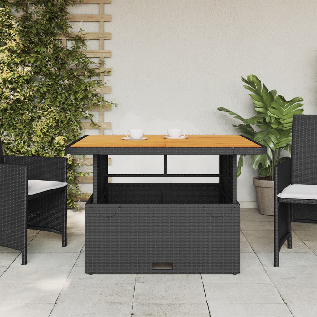 Decorative Garden Table Black 110x110x71 cm Patio Setup Summer 