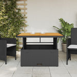 Decorative Garden Table Black 110x110x71 cm Patio Setup Summer