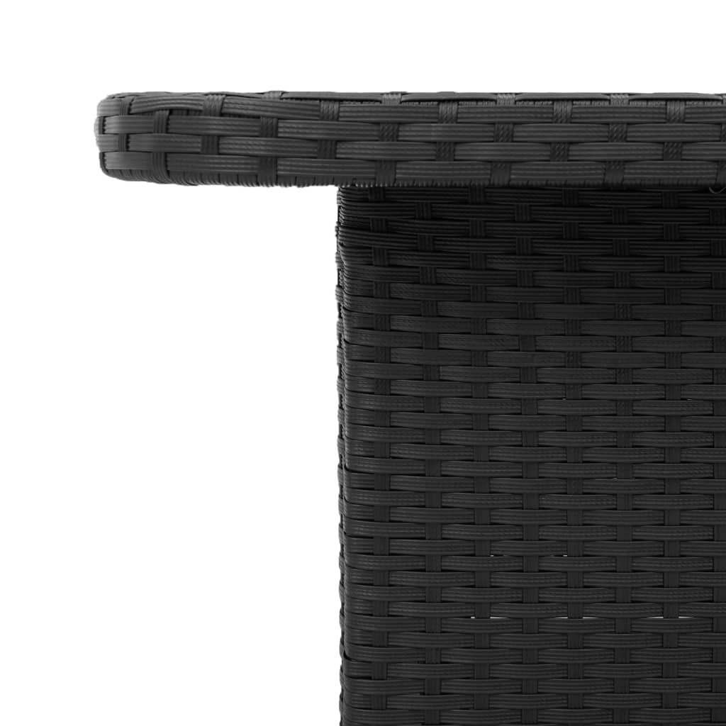 Decorative Garden Table Black 110x110x71 cm Patio Setup Summer 