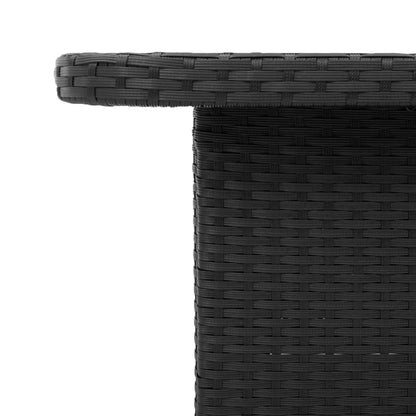 Decorative Garden Table Black 110x110x71 cm Patio Setup Summer 
