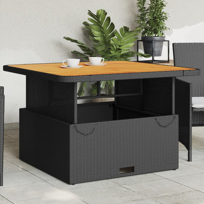 Decorative Garden Table Black 110x110x71 cm Patio Setup Summer 