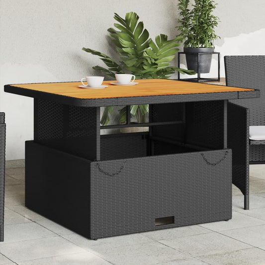 Decorative Garden Table Black 110x110x71 cm Patio Setup Summer 