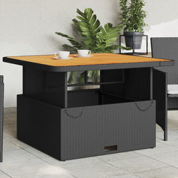Decorative Garden Table Black 110x110x71 cm Patio Setup Summer 