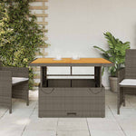 Space Saving Garden Table Grey 110x110x71 cm Patio Setup Home Comfort