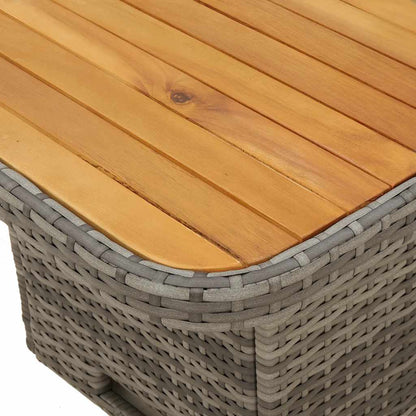 Space Saving Garden Table Grey 110x110x71 cm Patio Setup Home Comfort 