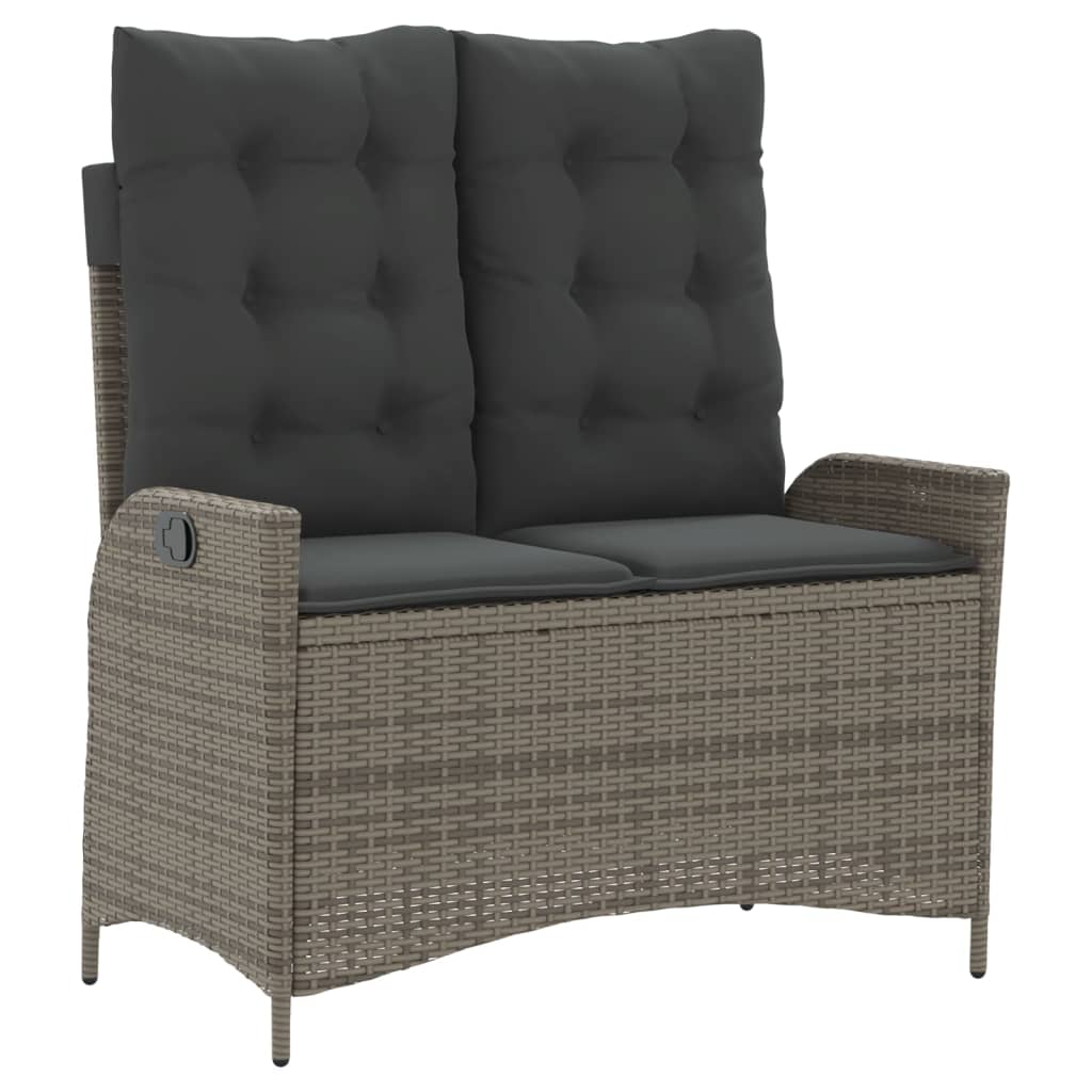 Space Saving Reclining Garden Bench with Cushions Relaxing Seating Summer 