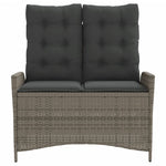 Space Saving Reclining Garden Bench with Cushions Relaxing Seating Summer