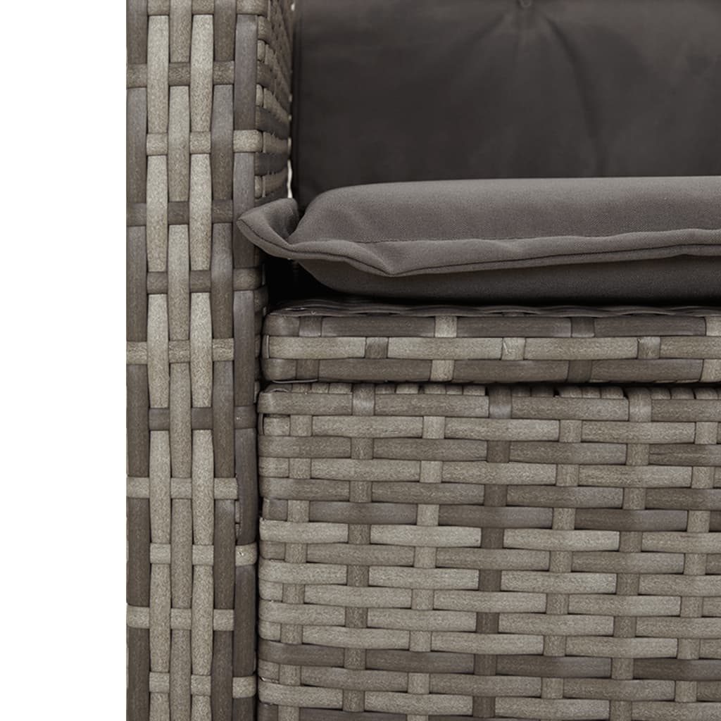 Space Saving Reclining Garden Bench with Cushions Relaxing Seating Summer 