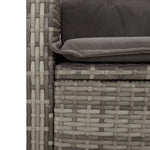 Space Saving Reclining Garden Bench with Cushions Relaxing Seating Summer