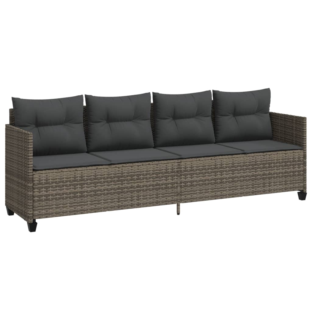 Functional Sun Lounger with Cushions Grey Daily Living Essential Outdoor Living 