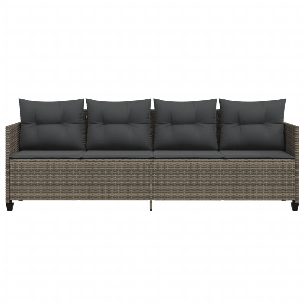 Functional Sun Lounger with Cushions Grey Daily Living Essential Outdoor Living 
