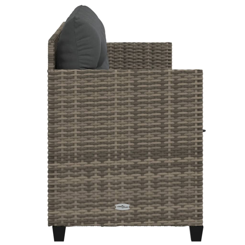 Functional Sun Lounger with Cushions Grey Daily Living Essential Outdoor Living 