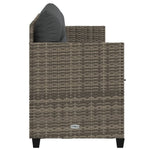 Functional Sun Lounger with Cushions Grey Daily Living Essential Outdoor Living