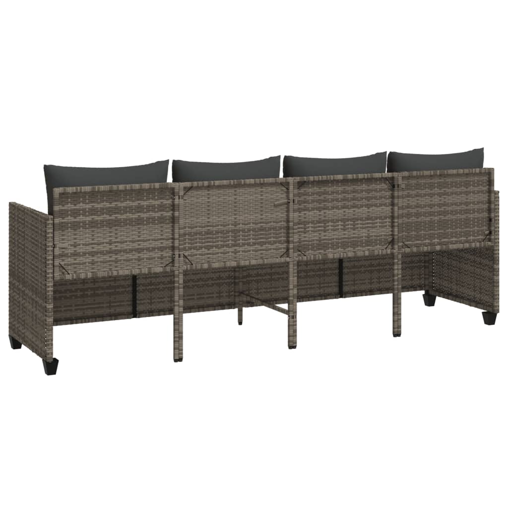 Functional Sun Lounger with Cushions Grey Daily Living Essential Outdoor Living 