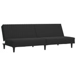 2 Piece Sofa Set Black Velvet