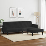 2 Piece Sofa Set Black - Velvet