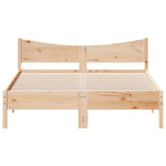 Bed Frame with Headboard Solid Wood Pine Queen