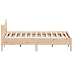 Bed Frame with Headboard Solid Wood Pine Queen