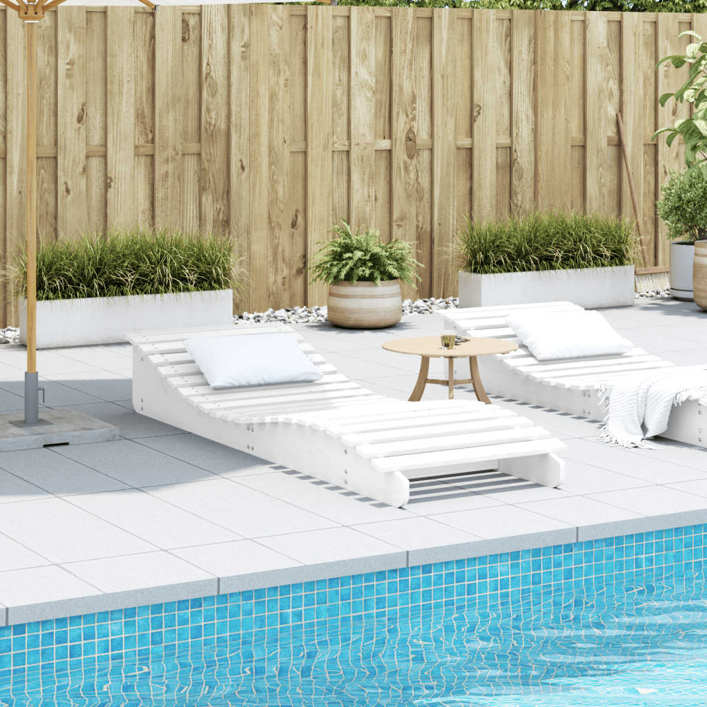Stylish Sun Lounger White 205x70x31 5 Patio Setup Urban Style 