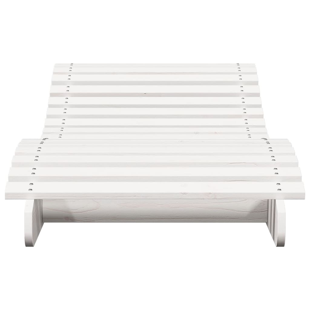 Stylish Sun Lounger White 205x70x31 5 Patio Setup Urban Style 