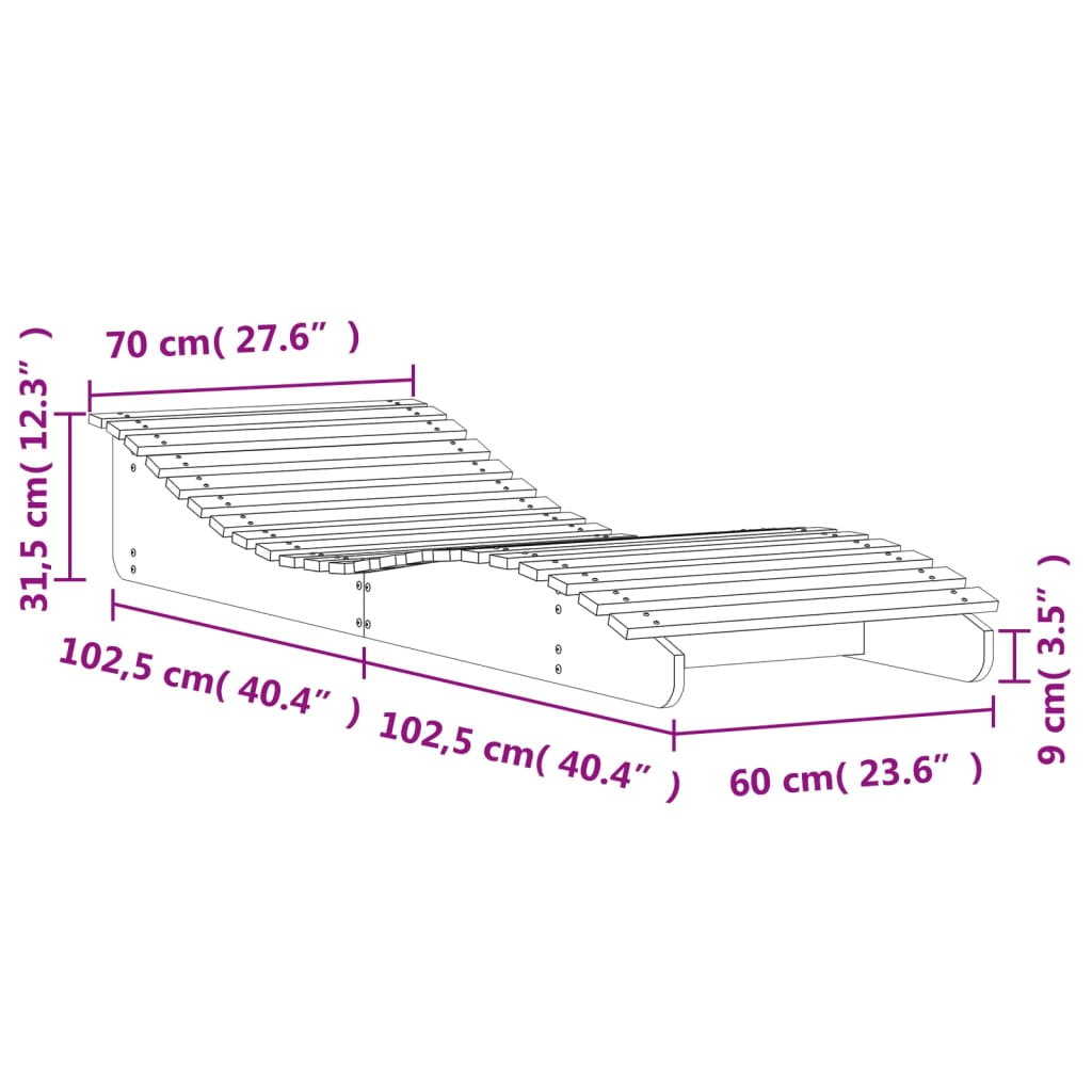 Stylish Sun Lounger White 205x70x31 5 Patio Setup Urban Style 