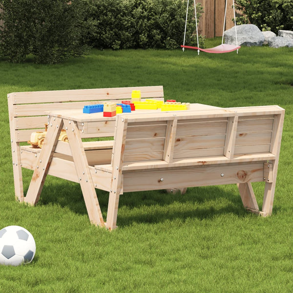 Modern Picnic Table for Kids 88x122x58 Lounge Area Urban Style