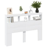 LED Headboard Cabinet 140cm White Storage | HomeAndLiving