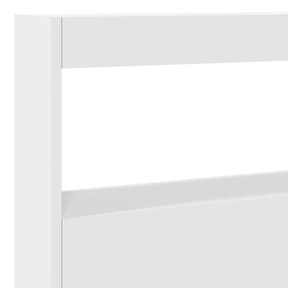 LED Headboard Cabinet 140cm White Storage | HomeAndLiving