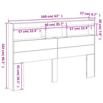 LED Headboard Cabinet 160cm White RGB | HomeAndLiving