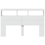 LED Headboard Cabinet 160cm White RGB | HomeAndLiving