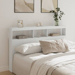 LED Headboard Cabinet 160cm White RGB | HomeAndLiving