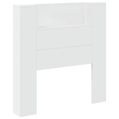 Headboard Cabinet with LED White