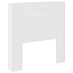 Headboard Cabinet with LED White