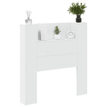 Headboard Cabinet with LED White