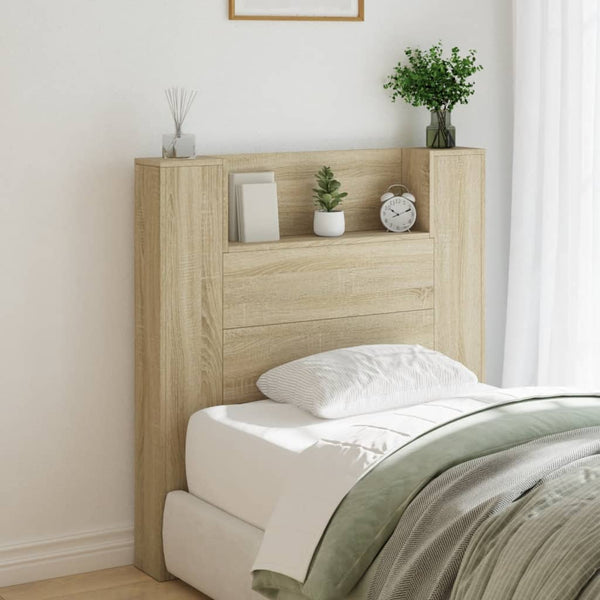  Headboard Cabinet with LED - Sonoma Oak