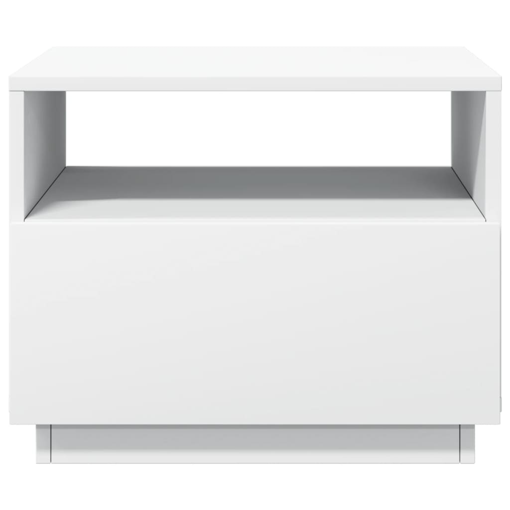 Coffee Table with LED Lights-White