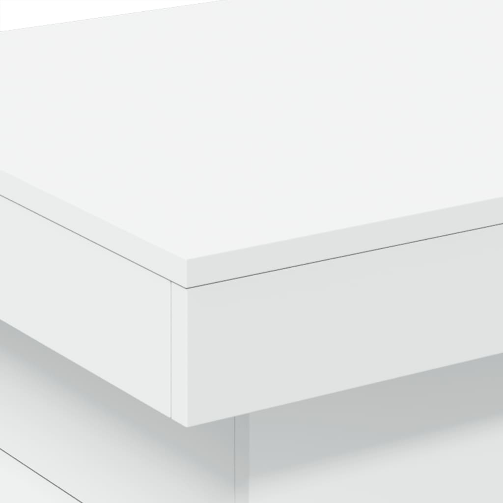 Coffee Table with LED Lights (White)