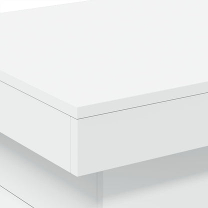 Coffee Table with LED Lights (White)