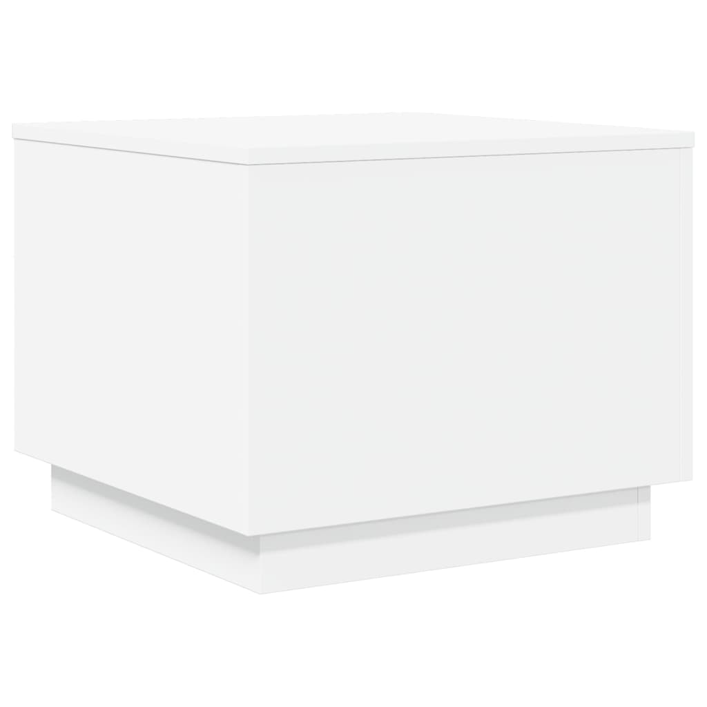 Coffee Table with LED Lights White